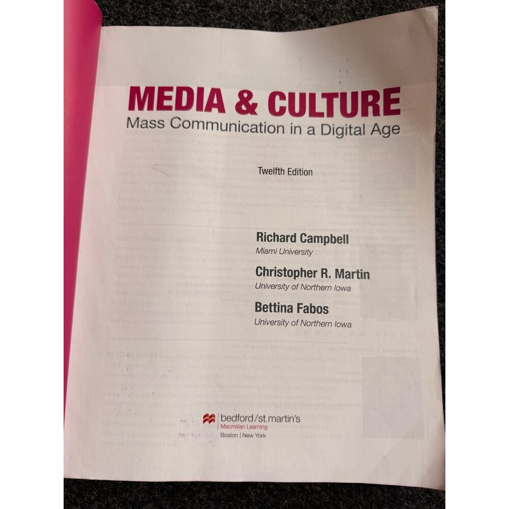 Media & Culture: Mass Communication In A Digital Age 12th Edition By Richard Cam - Picture 5 of 7